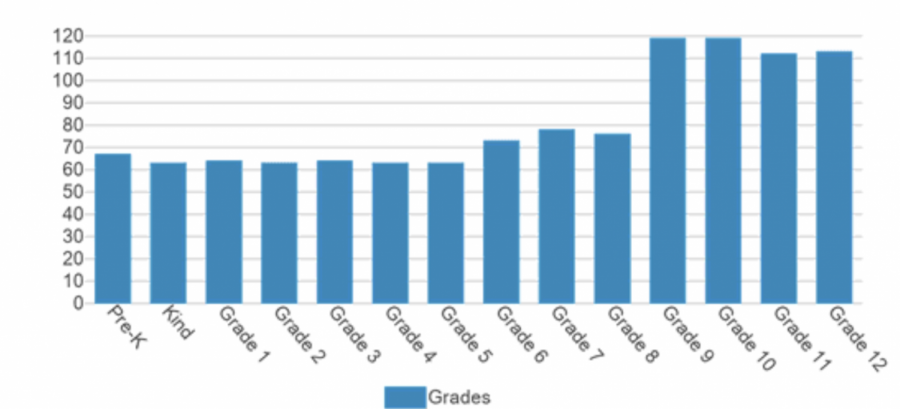 Latin Enrollment by Grade Level