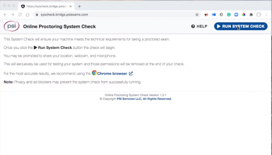 Image of the set up for the remote SSAT from ssat.org