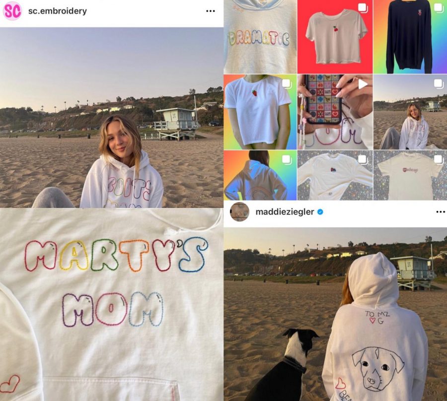 A compilation of Instagram posts featuring SC Embroidery.