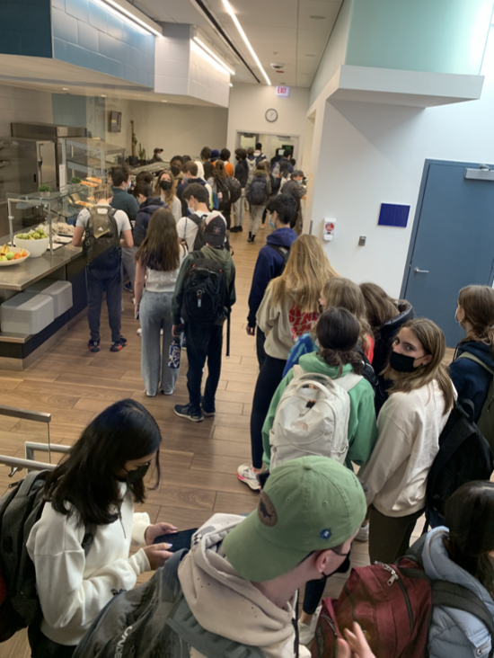Latin students line up for the beloved sandwich bar.
