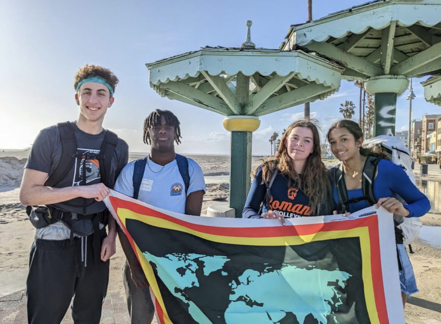 The green team, consisting of juniors Brendan Berman and Samson Wagaw-Haile and freshmen Olivia Leonard and Peyton Remmer, took first place in their P-Weeks Amazing Race.