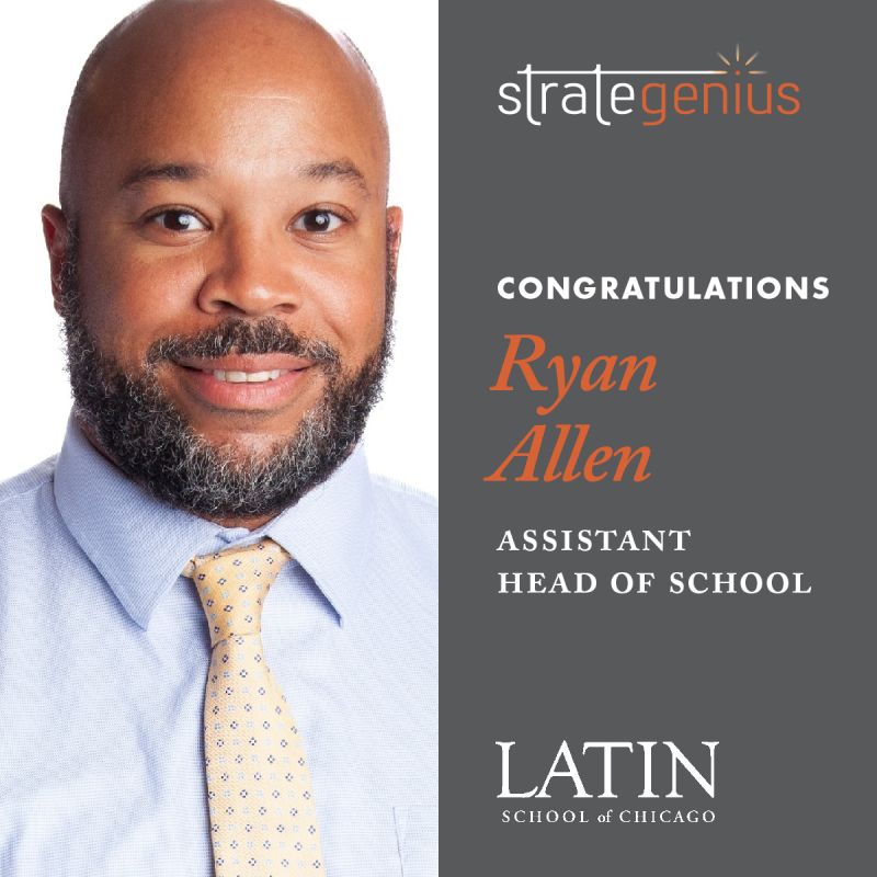 A photo welcoming Ryan Allen to the Latin community posted by StratéGenius on LinkedIn.