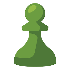 Chess.coms iconic green pawn.