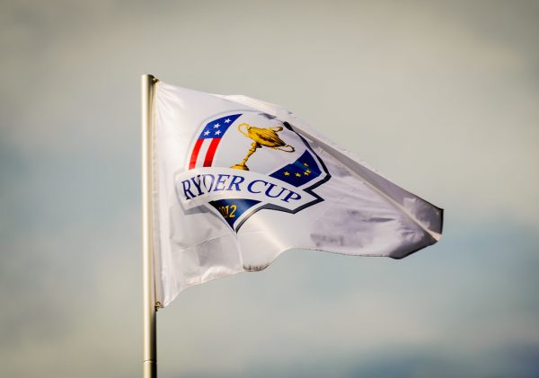 2012 Ryder Cup flag at Medinah Country Club.