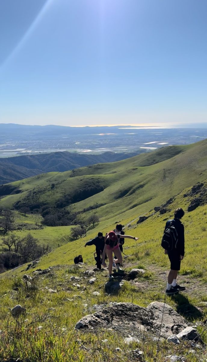 Students hiking to the top of Fremont Peak in the Galivan Mountain Range.