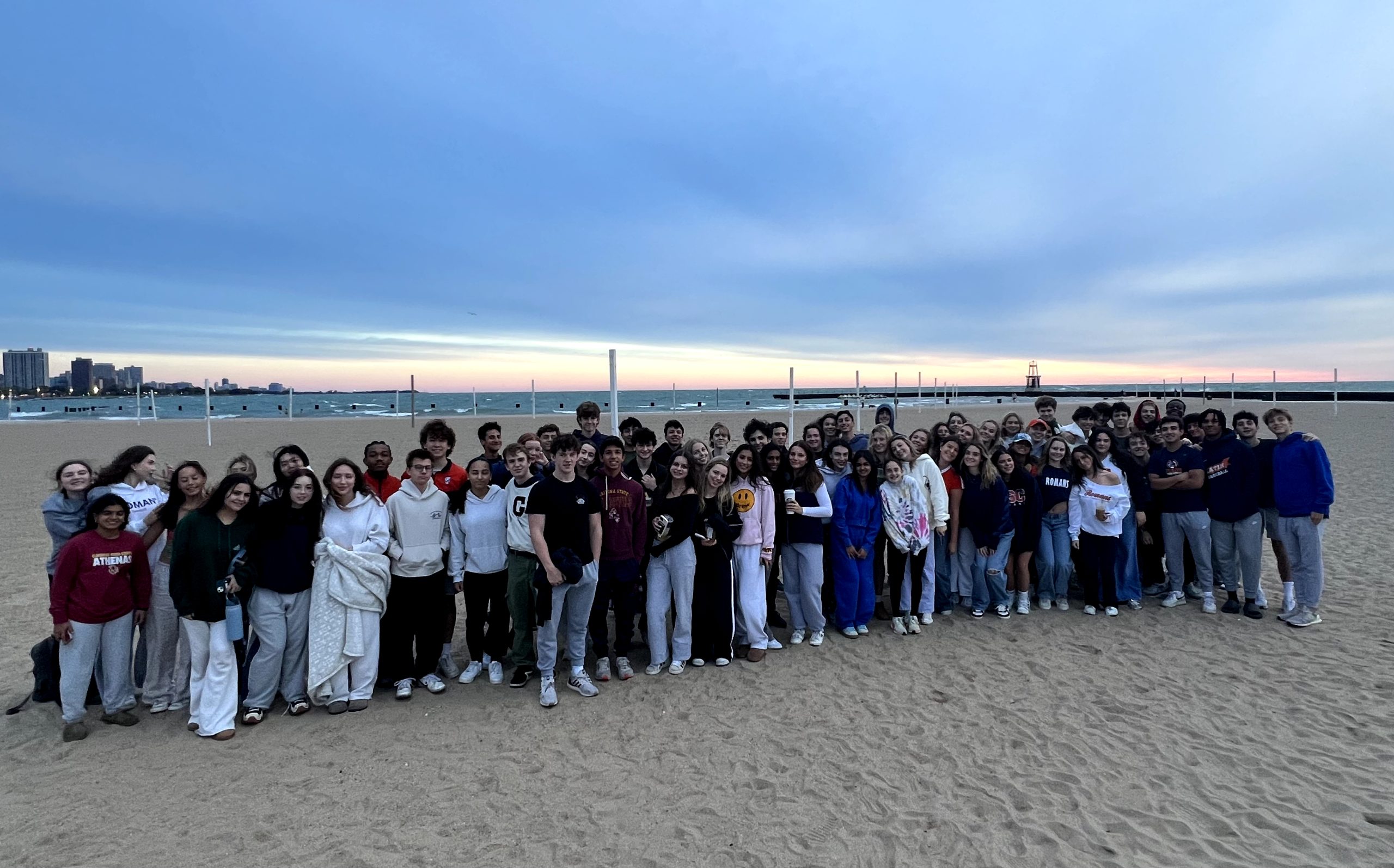 Seniors pose for a photo at Senior Sunrise.