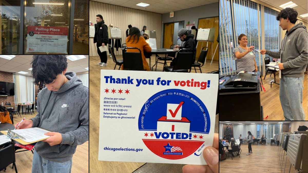 Abdon goes through the voting process for the first time at a senior home turned into election polling place.