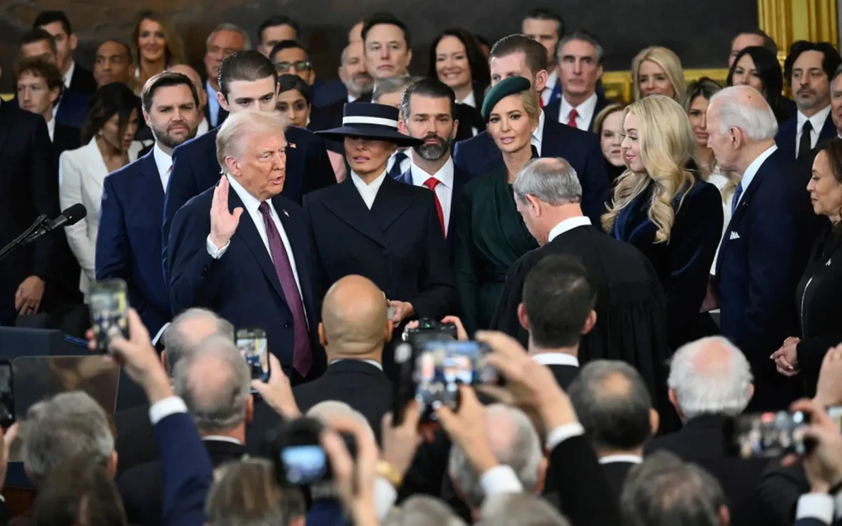 Donald Trump is sworn in as the 47th U.S. President.