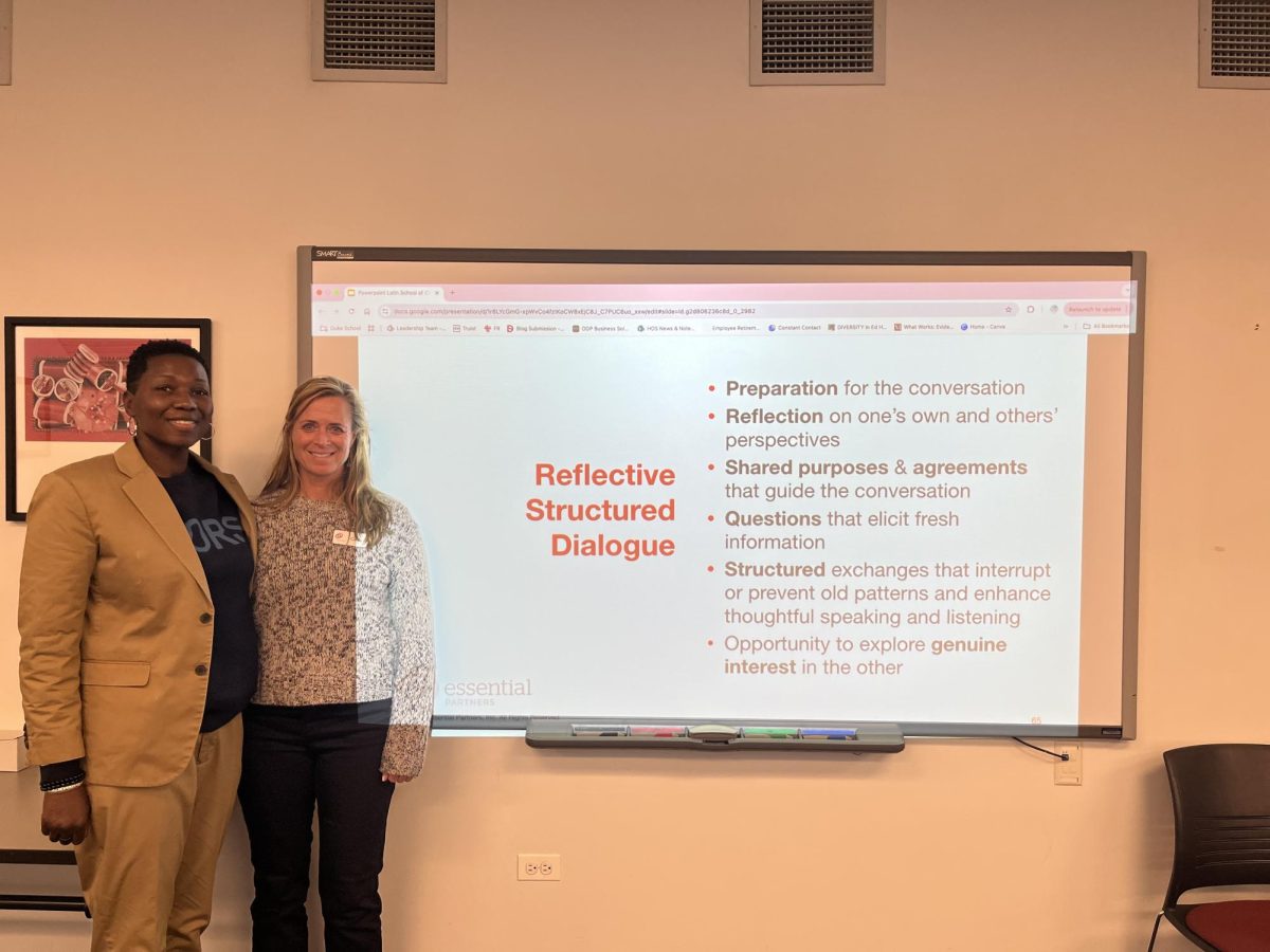 Essential Partners coordinators Kimberly Shaw (left) and Cara Cargill (right), initiating the first-day training course for the newly accepted Difficult Dialogues Council members on Feb. 3.