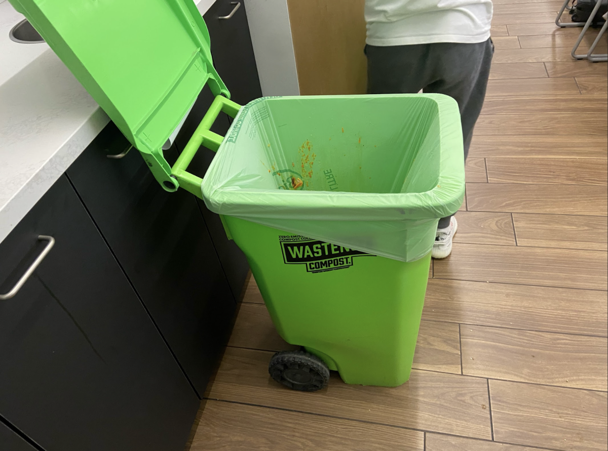 A WasteNot Compost bin in Latin's Learning Commons