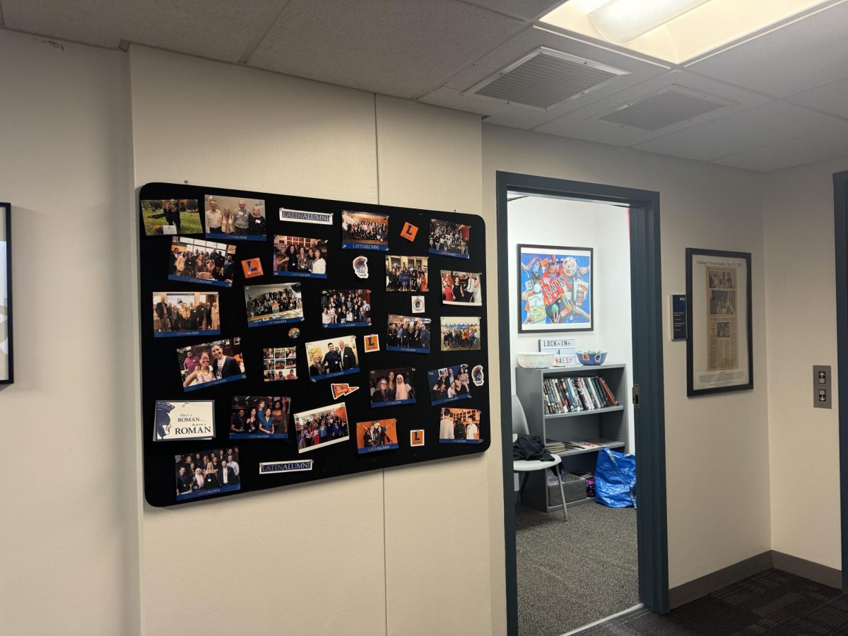 The Latin Alumni Office can be found on the fourth floor of the Upper School.