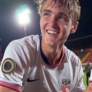 Christopher Cupps after a soccer game played under the lights in the Czech Republic.