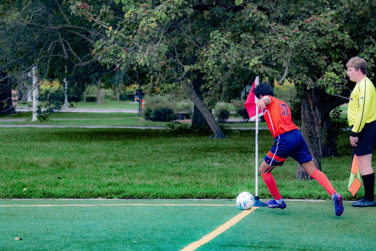 Diego, sporting his captain band, during a soccer game
