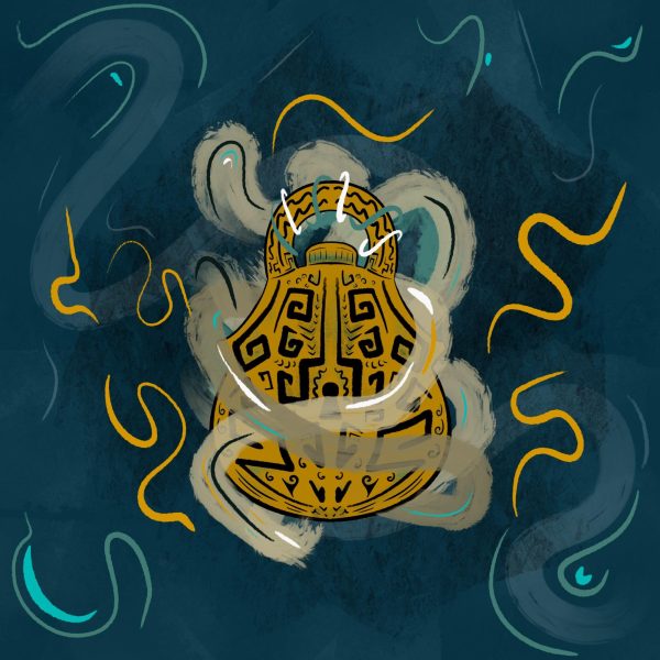 The official cover art for "Pandora," Latin junior Jackson Hirsh’s debut single.