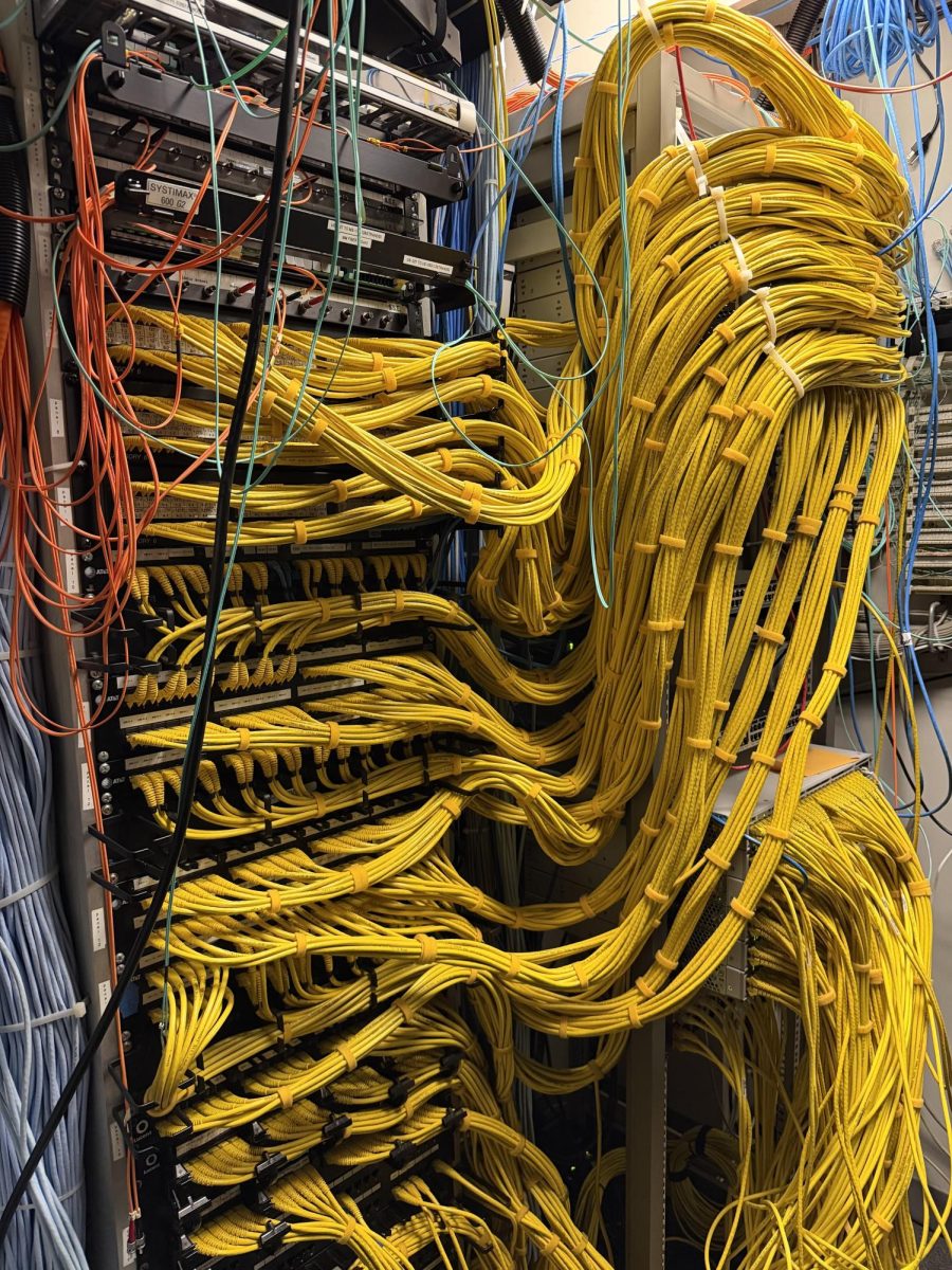 Latin's backup server room on the second floor of the Upper School, which comes online if the main server in the Middle School ever fails