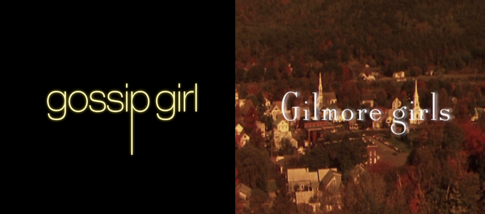 Gossip Girl and Gilmore Girls introduction title pages.