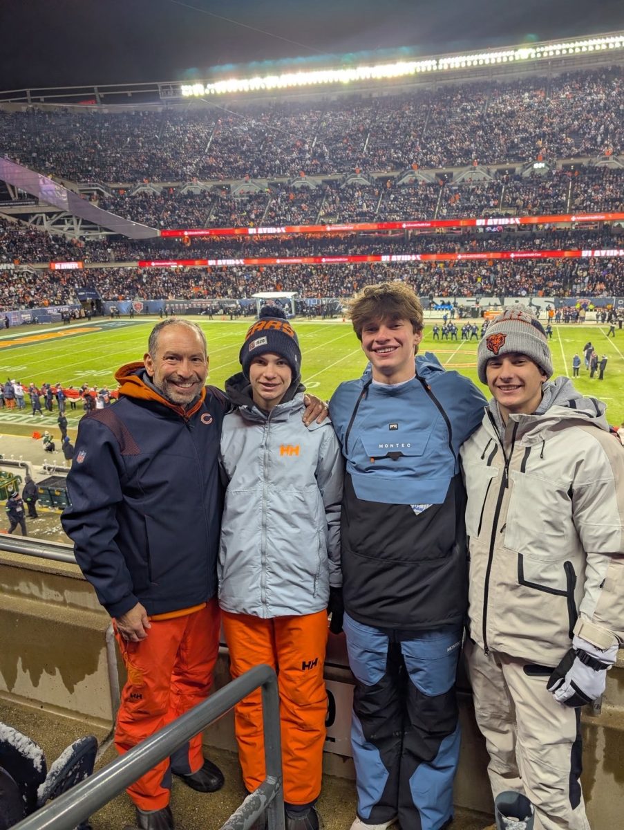 The Karsh family attending the Bears game