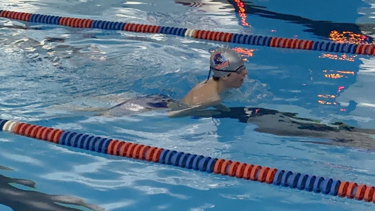 Ben Swims laps