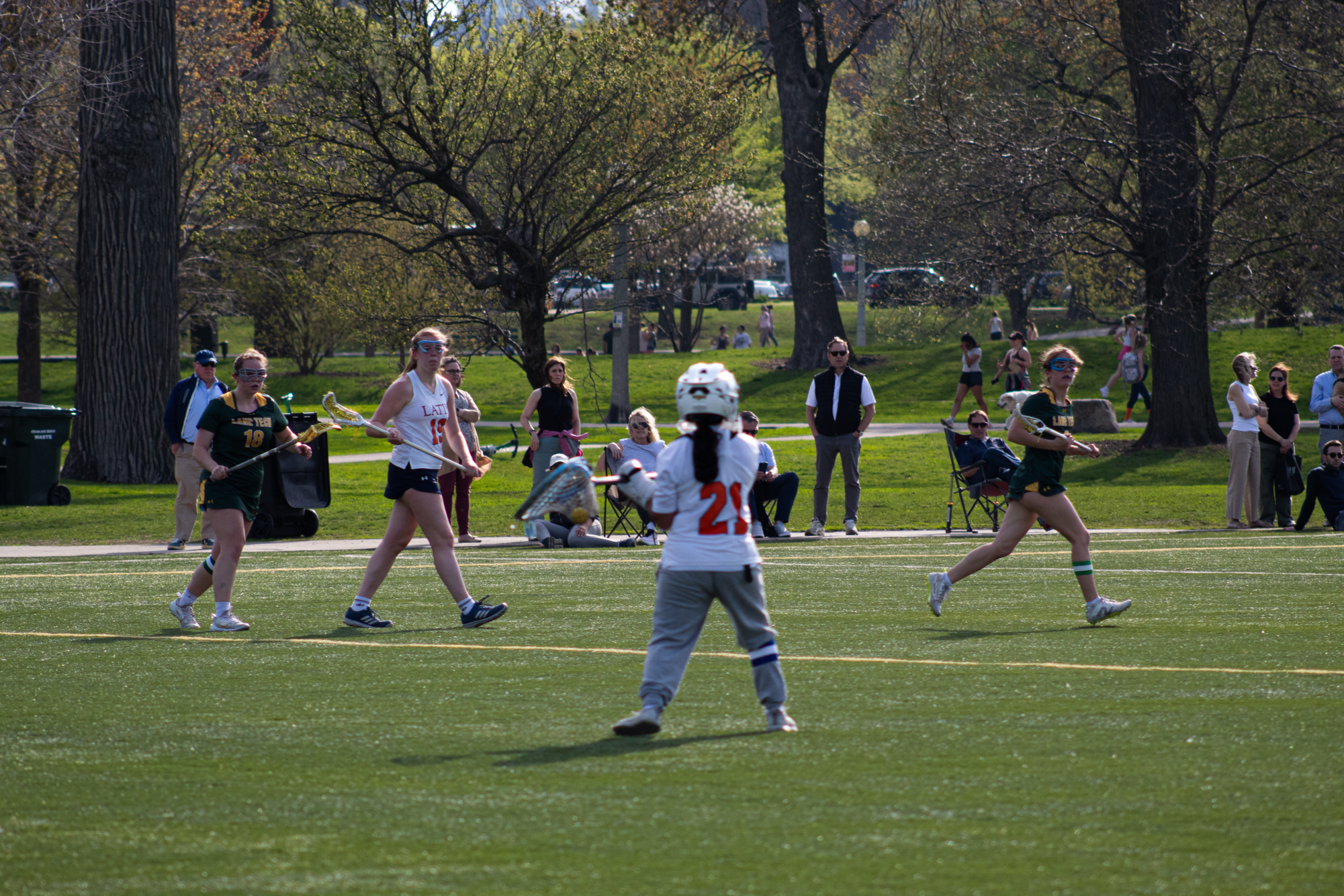 Cece Burt heads down the field during a game last year against Lane Tech.