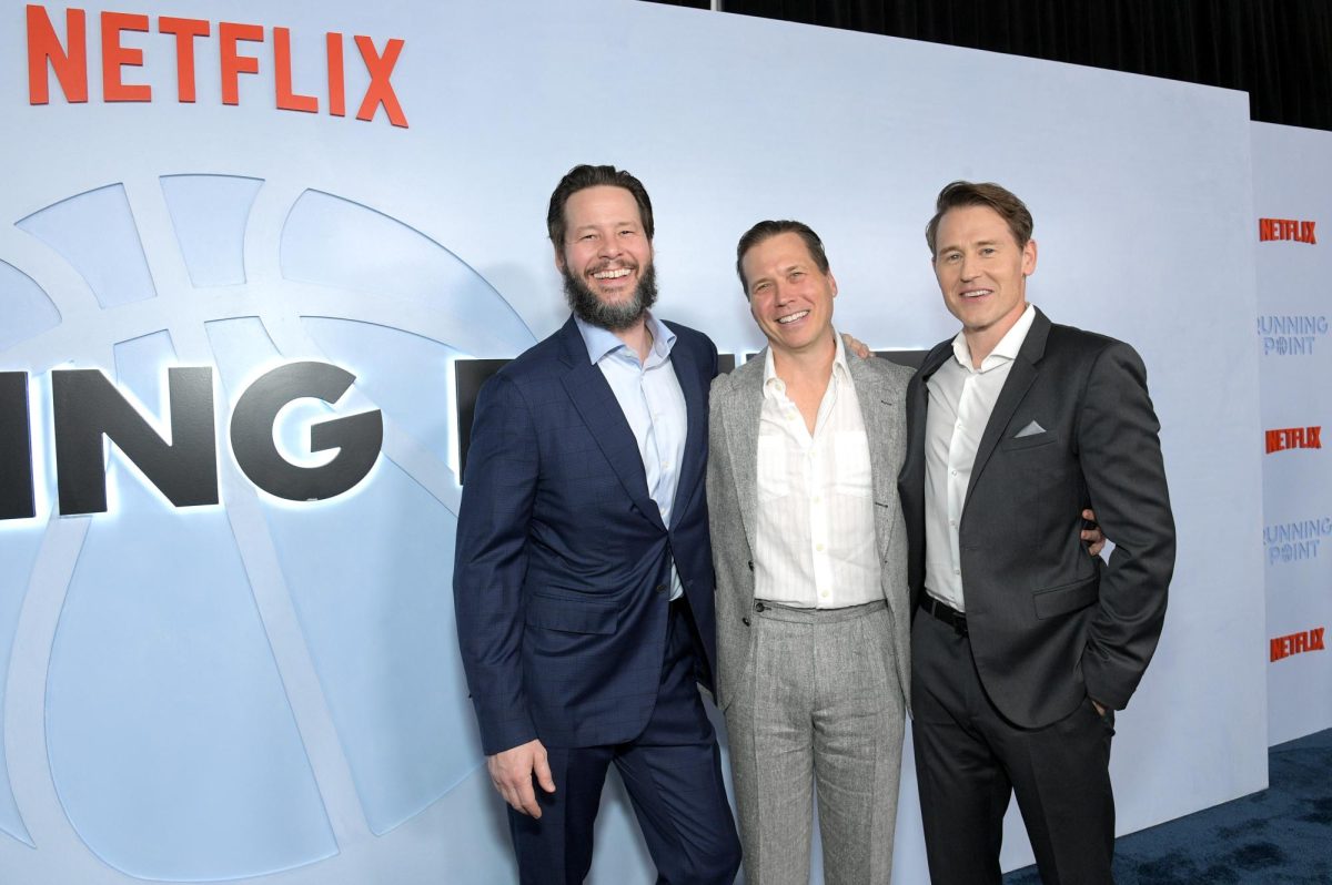 Ike Barinholtz, Scott MacArthur and David Stassen attend Netflix's "Running Point" LA Premiere at The Egyptian Theatre Hollywood on February 13, 2025. (Photo by Charley Gallay/Getty Images for Netflix)
