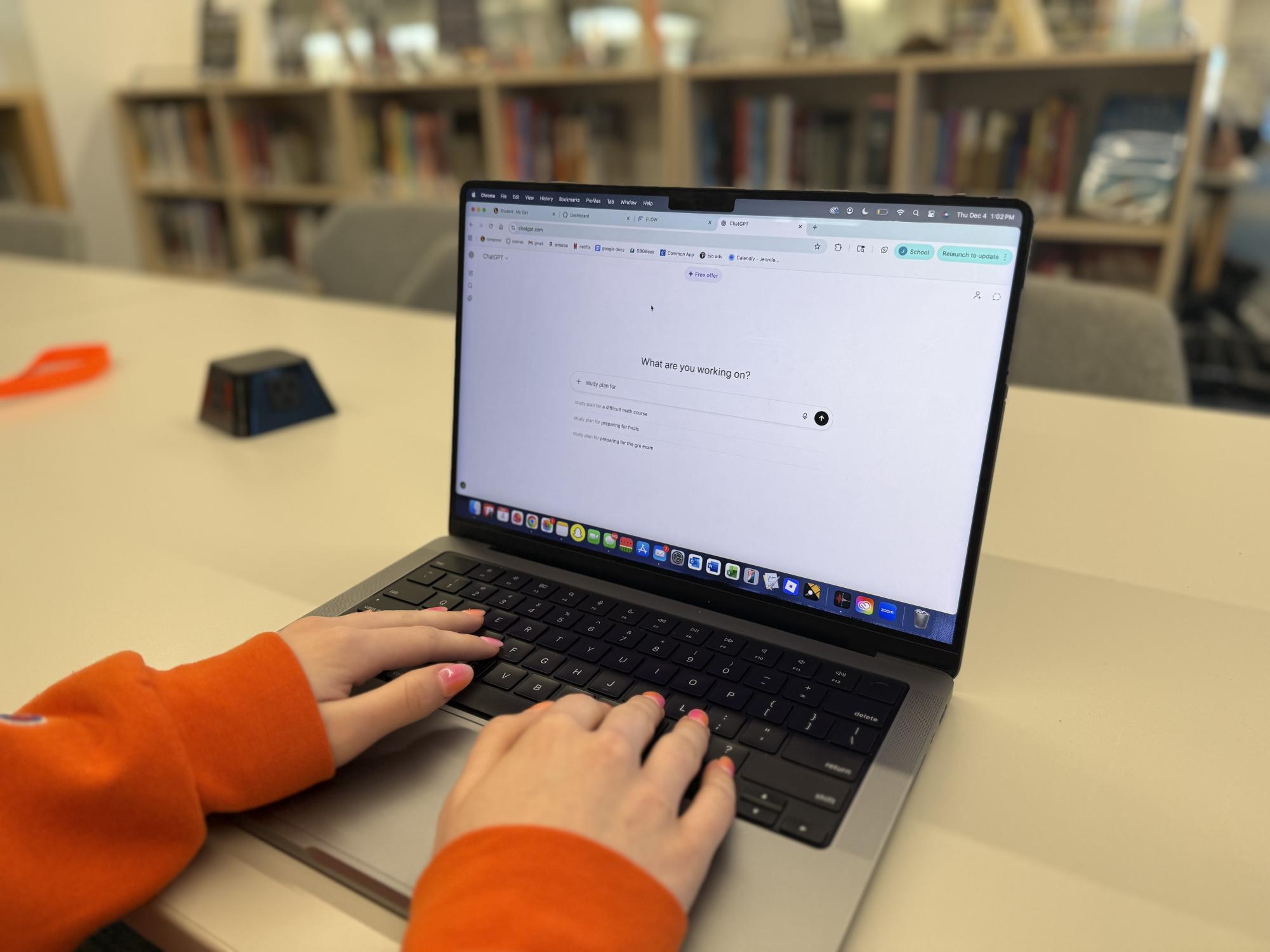 Julia Steffen uses AI to create a study guide.