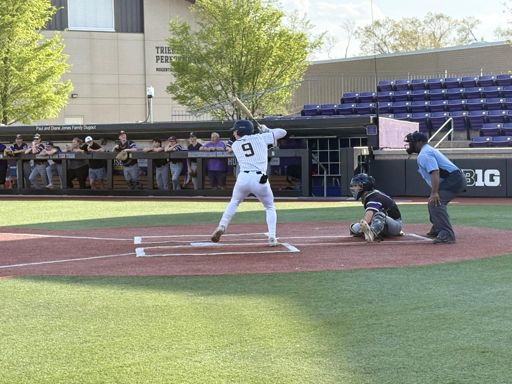 Senior Grayson Hoffman at the plate.