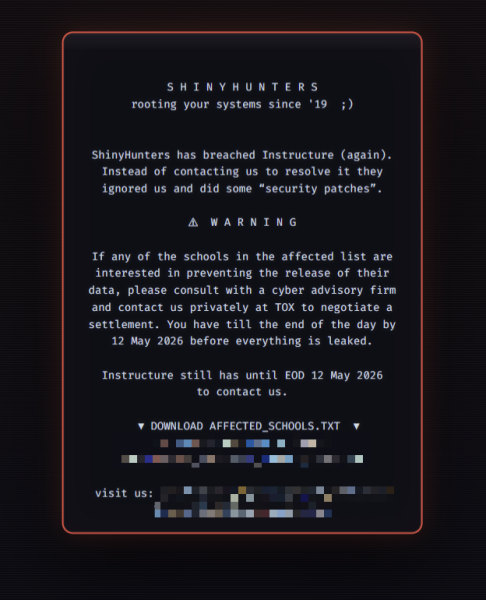 ShinyHunters demands a ransom for their stolen data (Source: Fox News).
